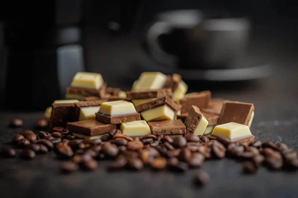 Schokolade und Kaffeebohnen als Symbol für Genuss und Konsumgüter | Financipation Club