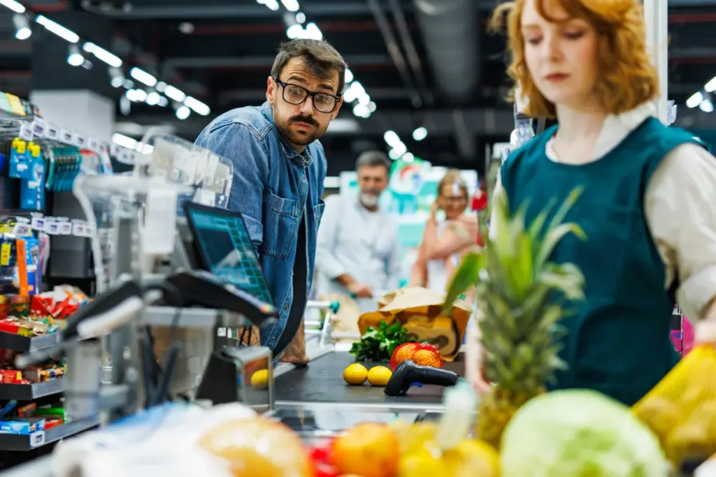 Einkauf und Bezahlen im Supermarkt – Financipation Club